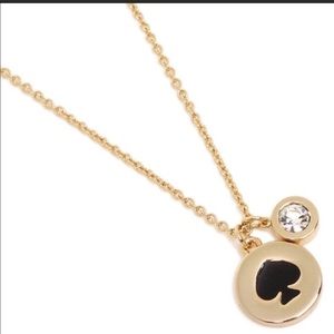 Kate Spade Spade Charm Necklace - Black Enamel